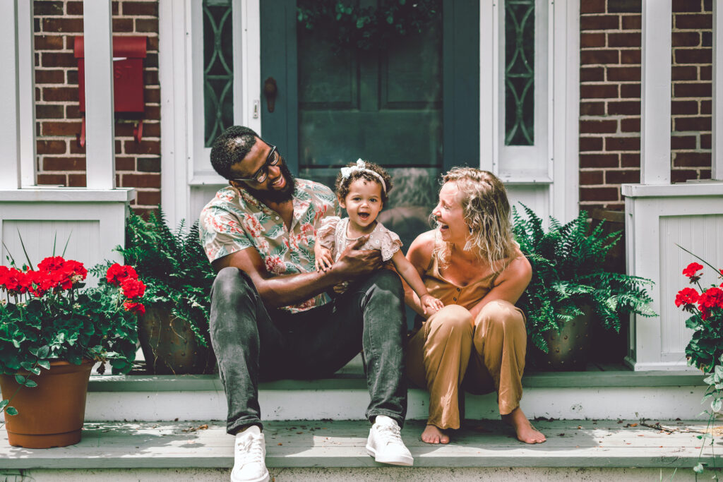 front porch image of a family