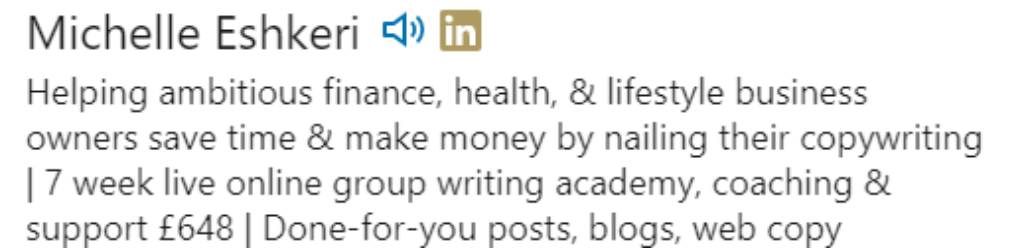 linkedin profile description