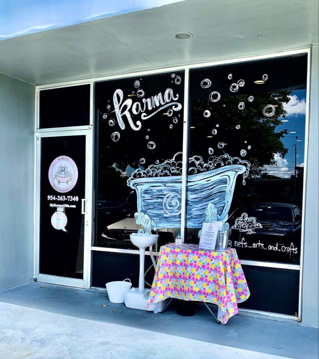 Karma Bath & Body Co. Entrance #SupportYourLocalGirlBoss with Karma Bath & Body Co.